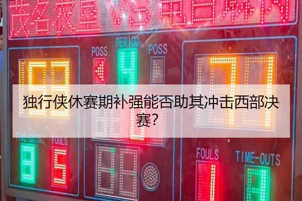 独行侠休赛期补强能否助其冲击西部决赛？